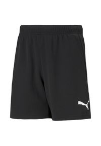 Spodenki piłkarskie dla dzieci Puma teamRISE Short Jr. Kolor: biały, czarny, wielokolorowy. Materiał: materiał, syntetyk. Styl: sportowy