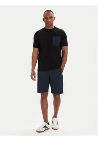 Karl Lagerfeld - KARL LAGERFELD T-Shirt 755044 562221 Czarny Regular Fit. Typ kołnierza: dekolt w karo. Kolor: czarny. Materiał: bawełna #3