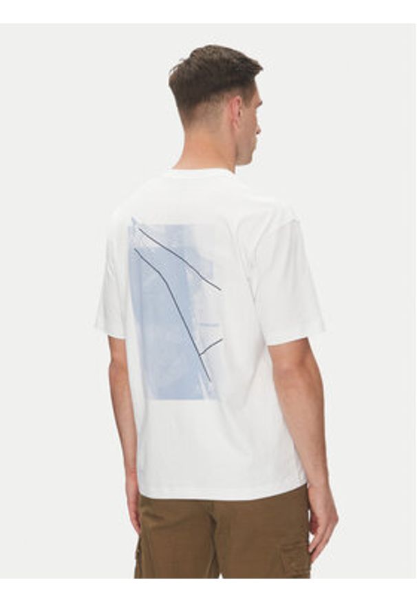 BOSS T-Shirt 50546374 Biały Relaxed Fit. Kolor: biały. Materiał: bawełna