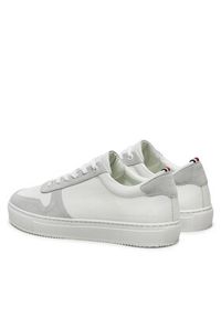 TOMMY HILFIGER - Tommy Hilfiger Sneakersy Premium Corporate Lth Mix FM0FM05244 Biały. Kolor: biały. Materiał: skóra #5