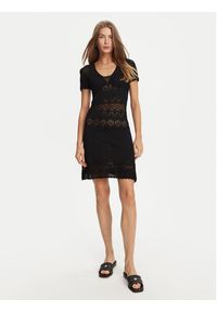 TwinSet - TWINSET Sukienka dzianinowa 251TT3212 Czarny Slim Fit. Kolor: czarny. Materiał: syntetyk #4