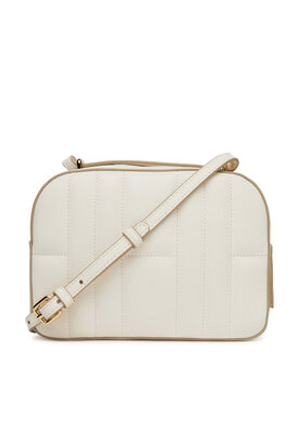 TOMMY HILFIGER - Tommy Hilfiger Torebka Th Feminine Conv Camera Bag AW0AW17453 Écru. Materiał: skórzane