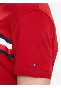 TOMMY HILFIGER - Tommy Hilfiger T-Shirt Monotype Chest Stripe MW0MW32119 Czerwony Slim Fit. Kolor: czerwony. Materiał: bawełna #5