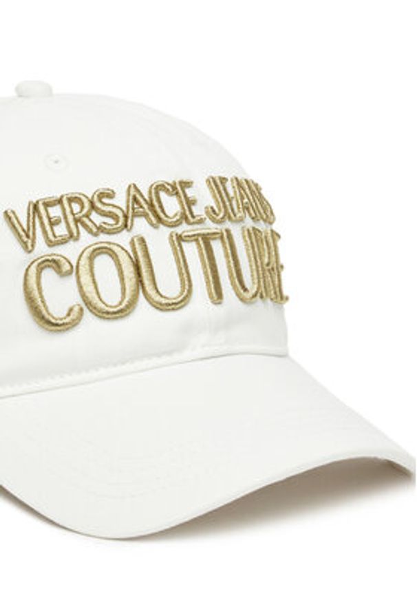 Versace Jeans Couture Czapka z daszkiem 78VAZK32 Biały. Kolor: biały. Materiał: materiał, bawełna