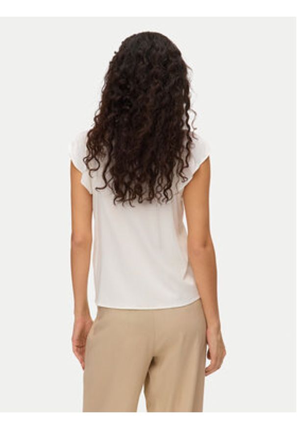 Vero Moda Bluzka Bella 10325248 Biały Standard Fit. Kolor: biały. Materiał: wiskoza