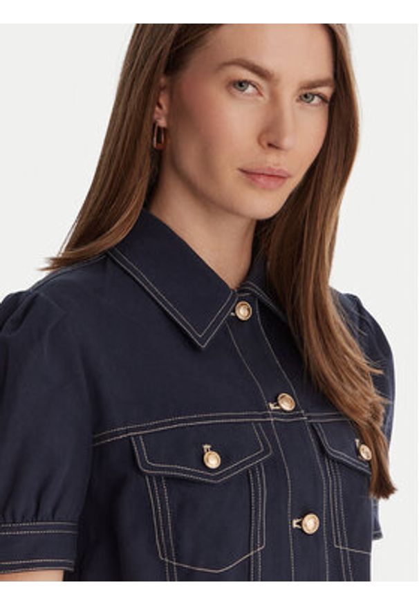 Guess Kurtka jeansowa W6GL08 W1804 Granatowy Regular Fit. Kolor: niebieski. Materiał: bawełna