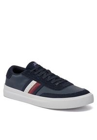 TOMMY HILFIGER - Tommy Hilfiger Sneakersy Th Cupset Rwb Lth FM0FM04975 Granatowy. Kolor: niebieski. Materiał: skóra #3