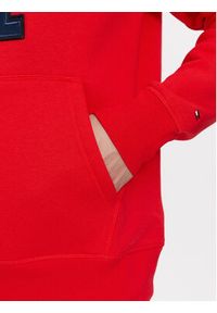 TOMMY HILFIGER - Tommy Hilfiger Bluza Monogram Applique MW0MW32702 Czerwony Regular Fit. Kolor: czerwony. Materiał: bawełna, syntetyk