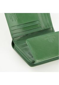 Wittchen - Damski portfel ze skóry poziomy zielony. Kolor: zielony. Materiał: skóra