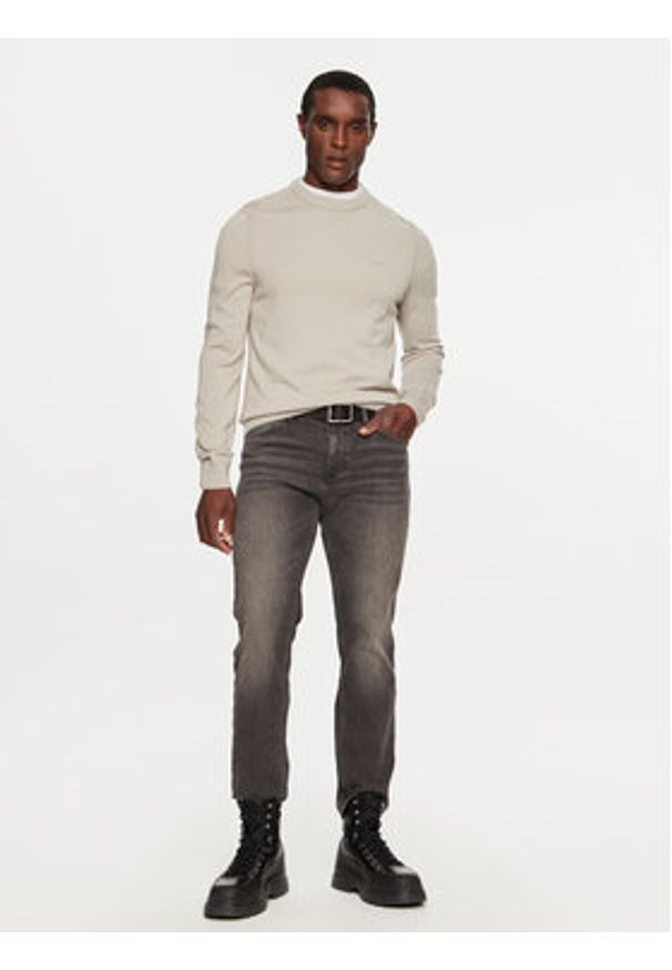 BOSS - Boss Sweter Avac_C 50501762 Beżowy Regular Fit. Kolor: beżowy. Materiał: syntetyk
