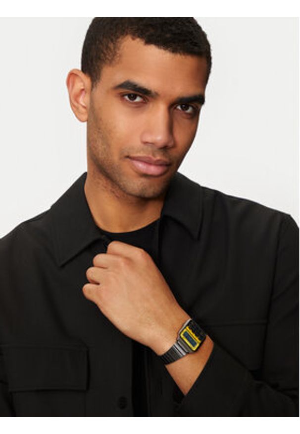 Casio Zegarek Vintage Edgy CA-500WEGG-9BEF Czarny. Kolor: czarny. Styl: vintage