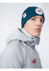 4f - Czapka polarowa z materiałów z recyklingu uniseks Polska - Pekin 2022. Kolor: niebieski. Materiał: polar, materiał. Sezon: zima #1
