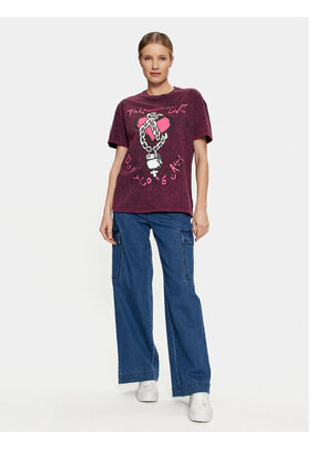 Vans T-Shirt Love Shackle Oversized VN000GK6 Czarny Regular Fit. Kolor: czarny. Materiał: bawełna