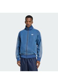 Adidas - adidas Bluza adicolor Denim Firebird KD1517 Niebieski Loose Fit. Kolor: niebieski. Materiał: bawełna #1