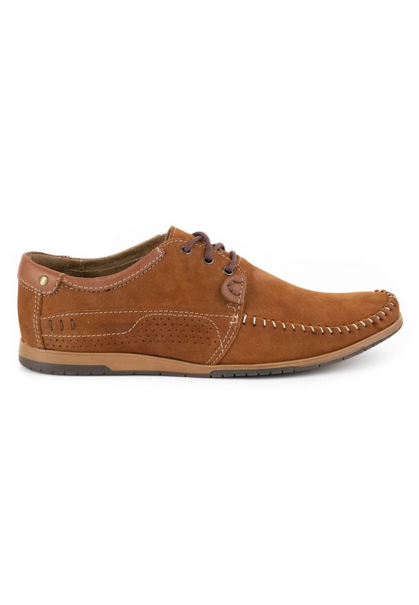 KOMODO Buty Męskie mokasyny 875 camel wielokolorowe pomarańczowe. Kolor: pomarańczowy, wielokolorowy. Materiał: jeans, syntetyk, skóra. Styl: elegancki