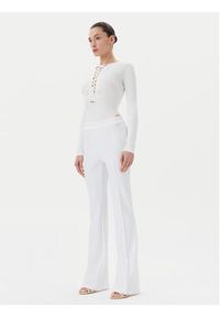 Elisabetta Franchi Body BO-019-51E2-V350 Biały Slim Fit. Kolor: biały. Materiał: wiskoza #7