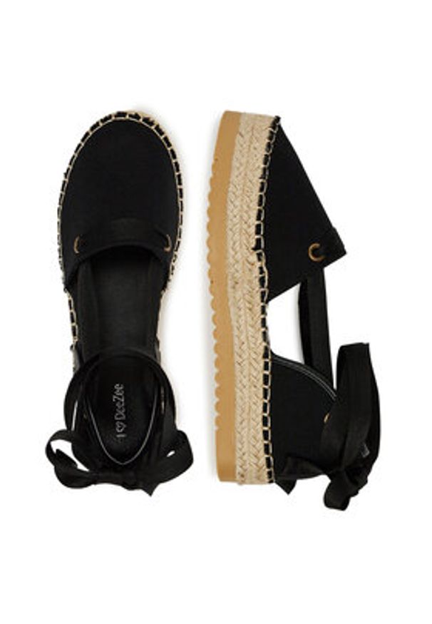 DeeZee Espadryle ZYLS093 Czarny. Kolor: czarny. Materiał: materiał, syntetyk