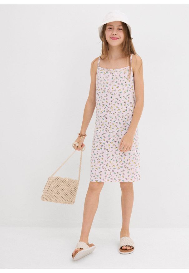 bonprix - Sukienka z dżerseju (2 szt.) z elastycznej mieszanki bawełny. Kolor: czarny. Materiał: jersey, bawełna. Sezon: lato