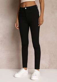 Renee - Czarne Spodnie Skinny Jeriel. Kolor: czarny. Styl: klasyczny