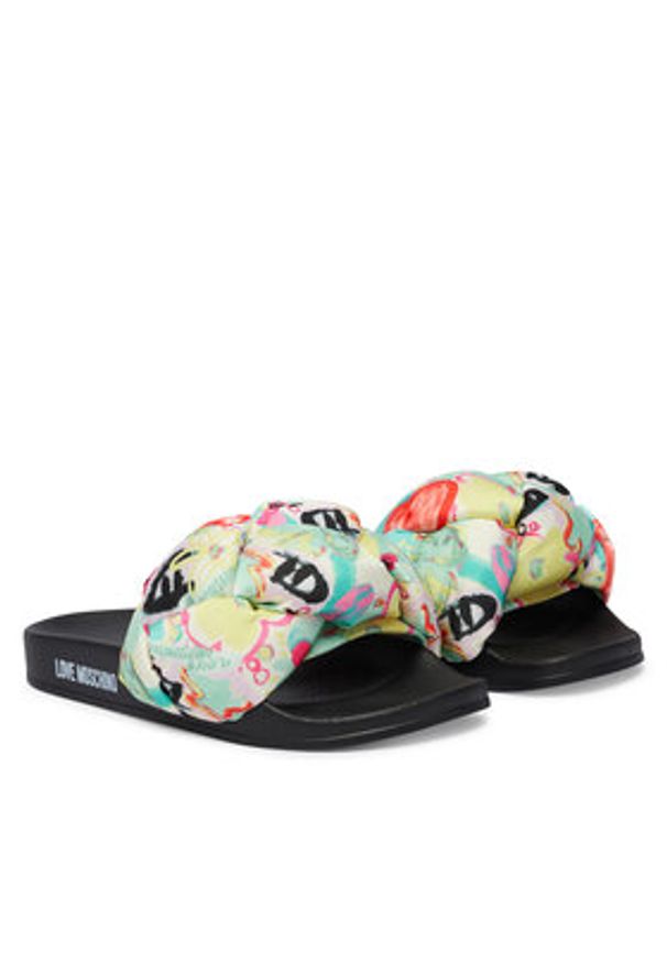Love Moschino - LOVE MOSCHINO Klapki JA28312G0OIW480A Kolorowy. Materiał: materiał. Wzór: kolorowy