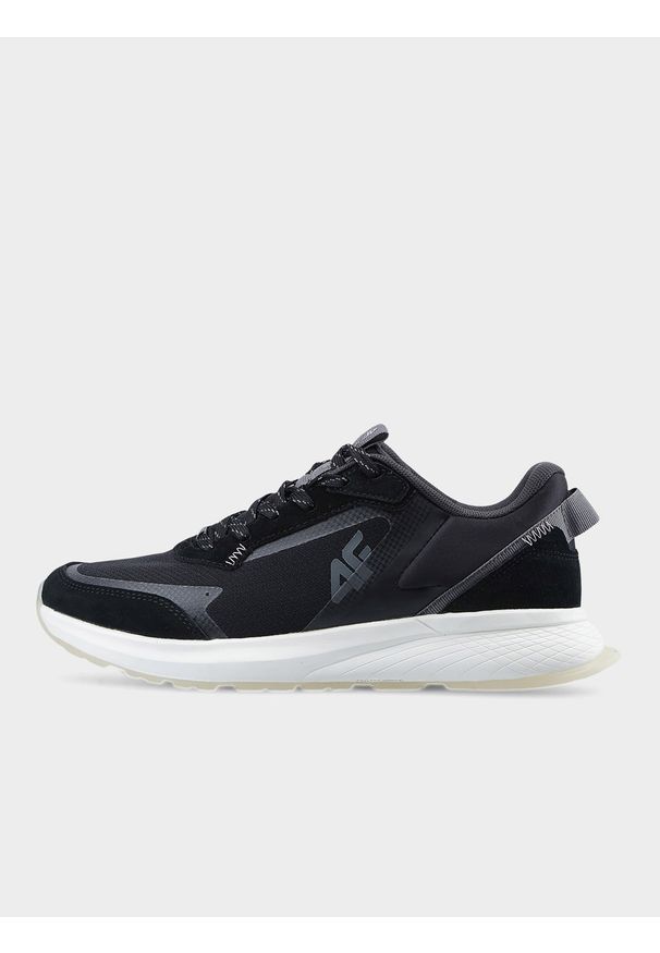 4f - 4F Buty sneakersy ALL-YEAR z wkładką Ortholite damskie - czarne 36. Kolor: czarny. Materiał: guma, materiał, skóra, nylon. Szerokość cholewki: normalna