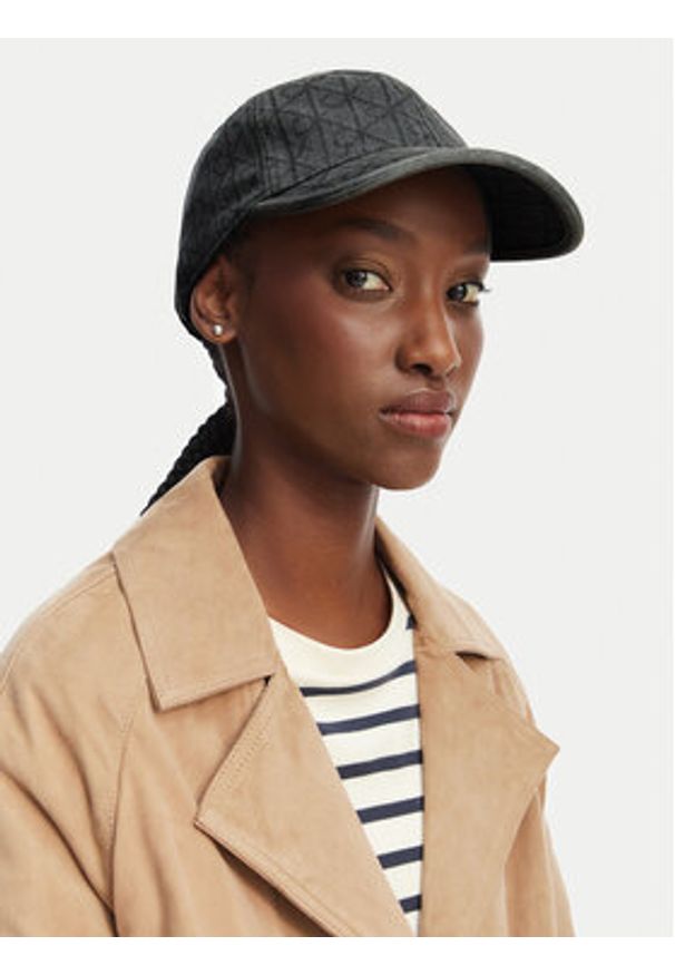 Calvin Klein Czapka z daszkiem Denim Emblem Burnout LV04F5042G Szary. Kolor: szary. Materiał: bawełna