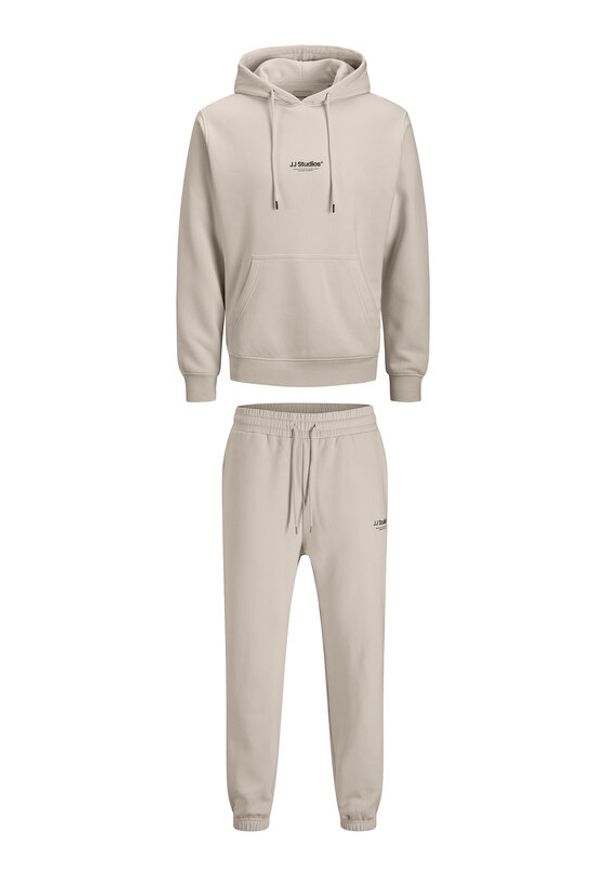 Jack & Jones - Jack&Jones Dres Soho 12288673 Beżowy Relaxed Fit. Kolor: beżowy. Materiał: bawełna