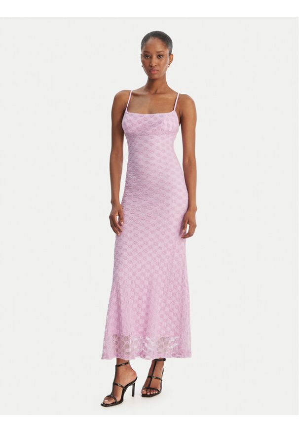 BARDOT - Bardot Sukienka letnia Adoni 57998DB1 Fioletowy Slim Fit. Kolor: fioletowy. Materiał: syntetyk, bawełna. Sezon: lato