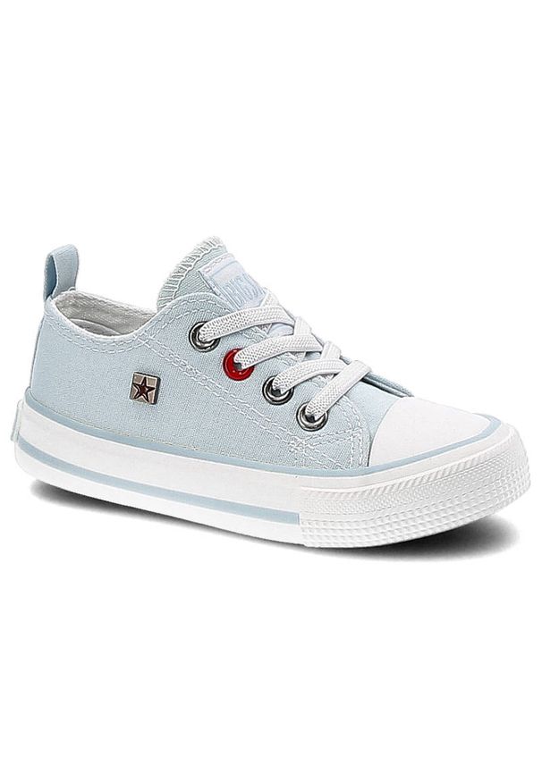 Big-Star - Niebieskie Trampki Big Star Dziecięce Wsuwane Buty. Zapięcie: bez zapięcia. Kolor: niebieski. Materiał: materiał, guma. Szerokość cholewki: normalna. Styl: młodzieżowy