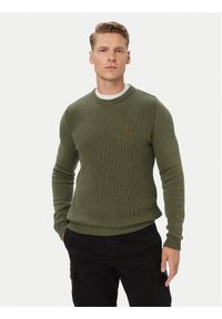 Aeronautica Militare Sweter 262MA1571UL00409 Khaki Regular Fit. Kolor: brązowy. Materiał: bawełna #1