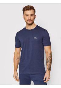 BOSS - Boss T-Shirt Tee Curved 50412363 Granatowy Regular Fit. Kolor: niebieski. Materiał: bawełna