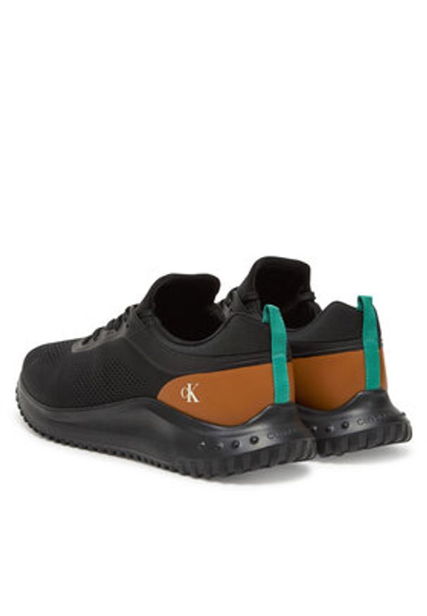 Calvin Klein Jeans Sneakersy Eva Runner Tech Knit YM0YM01293 Czarny. Kolor: czarny. Materiał: materiał
