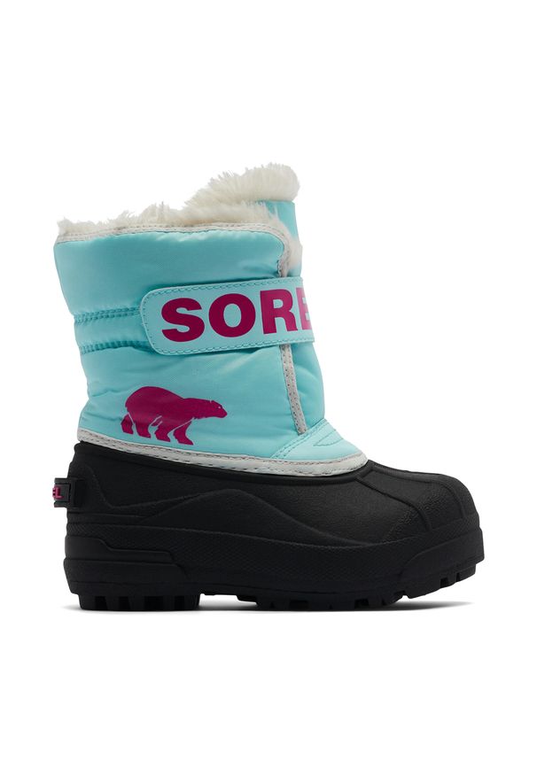 sorel - Śniegowce juniorskie Sorel Snow Commander. Kolor: niebieski. Sezon: zima. Styl: sportowy