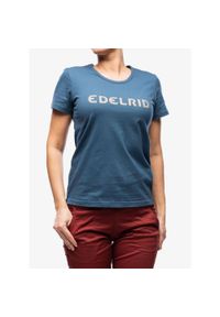 EDELRID - Koszulka bawełniana damska Edelrid Corporate T-Shirt II. Kolor: zielony. Materiał: bawełna