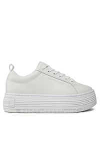 Calvin Klein Jeans Sneakersy Bold Flatf Low Laceup Lth In Lum YW0YW01309 Biały. Kolor: biały