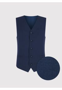 Pako Lorente - PAKO LORENTE – Gładka jednorzędowa kamizelka męska. Materiał: poliester, elastan, wiskoza. Wzór: gładki #3