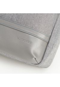 Wittchen - Męska torba na laptopa 15,6” z panelem z ekoskóry szara. Kolor: szary. Materiał: poliester. Styl: klasyczny, casual, elegancki, biznesowy #6