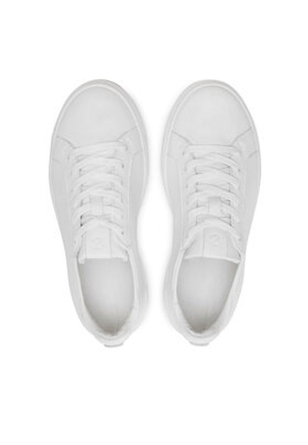 ecco - ECCO Sneakersy Street Tray W 29114301007 Biały. Kolor: biały. Materiał: skóra
