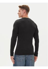 Tommy Jeans Longsleeve DM0DM04409 Czarny Slim Fit. Kolor: czarny. Materiał: bawełna. Długość rękawa: długi rękaw