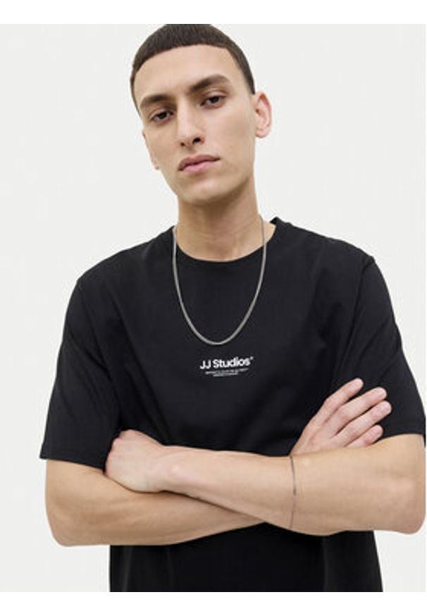 Jack & Jones T-Shirt Soho 12278787 Czarny Relaxed Fit. Kolor: czarny. Materiał: bawełna