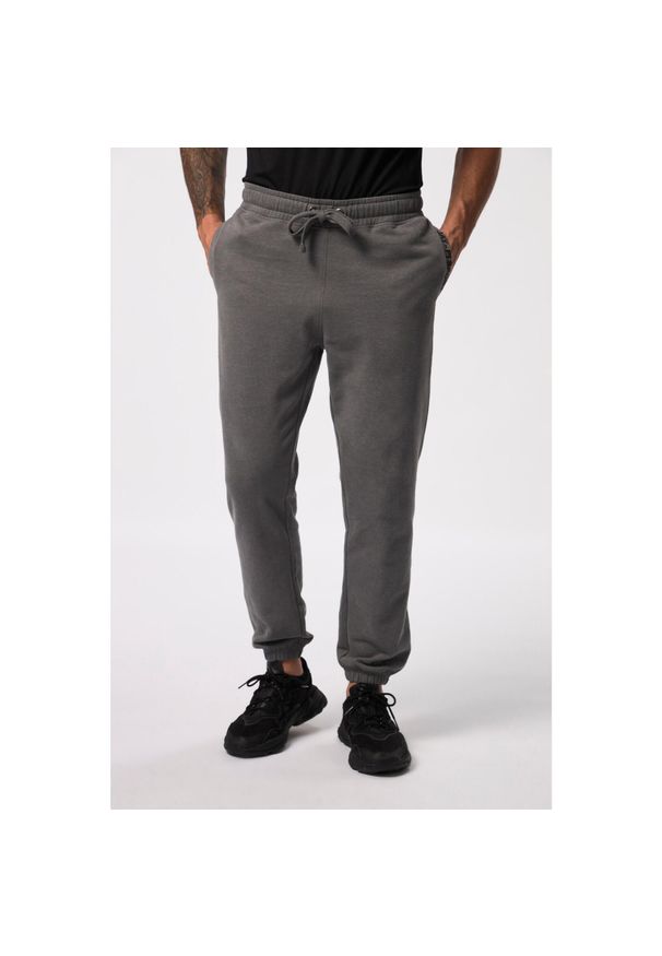 JAY-PI - Męskie Spodnie dresowe fitness nowoczesny krój elastyczny pas. Kolekcja: plus size. Kolor: szary. Materiał: materiał, poliester, bawełna. Sport: fitness