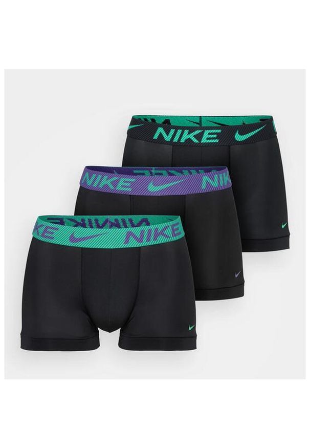 Bokserki Nike Essential Micro 3 szt. czarne zielone fioletowe. Kolor: czarny. Sport: fitness