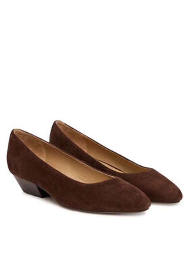 Lauren Ralph Lauren - LAUREN RALPH LAUREN Czółenka Weslee 802P15819007 Brązowy. Kolor: brązowy. Materiał: skóra, zamsz
