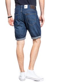 Lee - SPODENKI LEE 5 POCKET SHORT CLEAN MOAB L73EJLKU. Materiał: jeans. Wzór: aplikacja