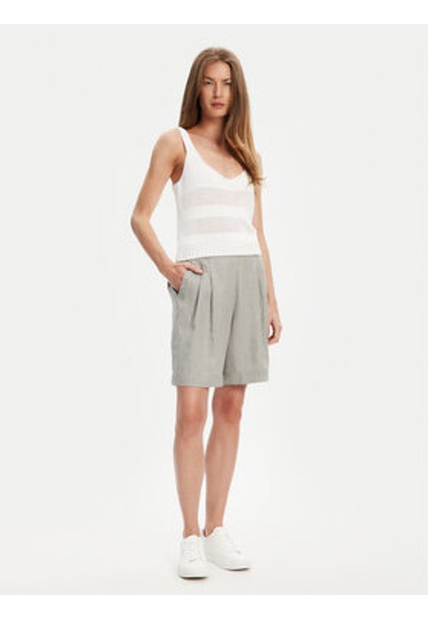 United Colors of Benetton - United Colors Of Benetton Bermudy 4AGHD901V Szary Relaxed Fit. Kolor: szary. Materiał: len