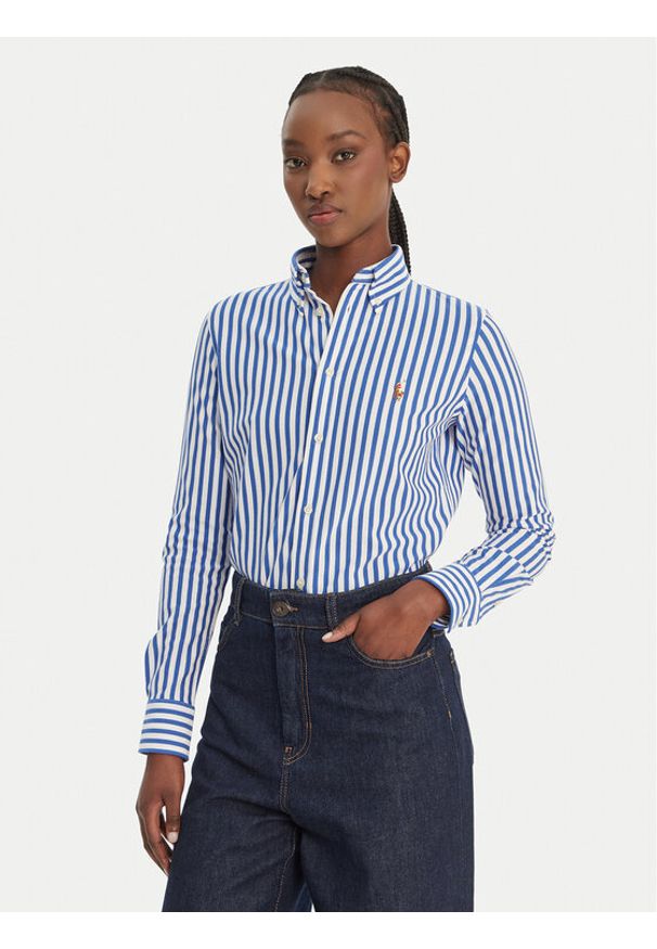 Polo Ralph Lauren Koszula 211910131500 Niebieski Classic Fit. Typ kołnierza: polo. Kolor: niebieski. Materiał: bawełna