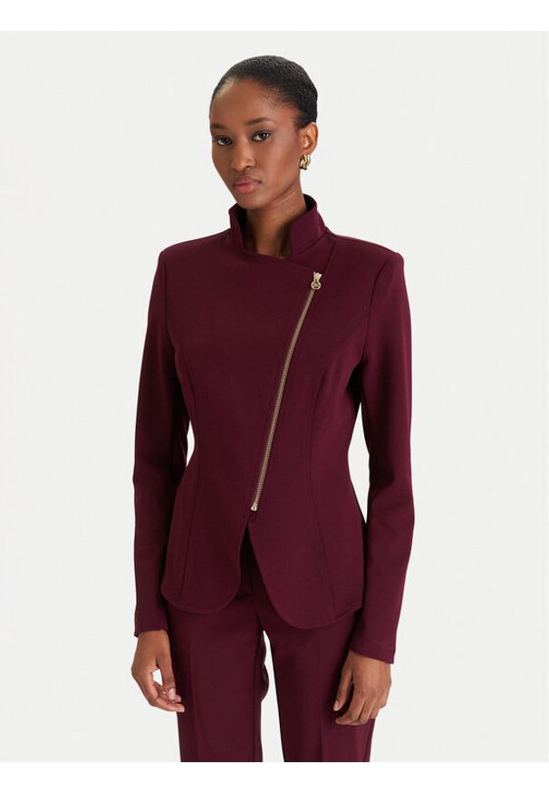 Rinascimento Marynarka CFC0125220003 Bordowy Slim Fit. Kolor: czerwony. Materiał: syntetyk