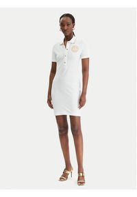 Versace Jeans Couture Sukienka codzienna 80HAOT03 CJ01T Biały Slim Fit. Okazja: na co dzień. Kolor: biały. Materiał: bawełna. Typ sukienki: proste. Styl: casual #5