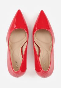 Born2be - Czerwone Szpilki VICES z Lakierowanym Efektem Jestiva. Okazja: na co dzień. Kolor: czerwony. Materiał: lakier. Obcas: na szpilce. Styl: casual, elegancki, klasyczny. Wysokość obcasa: wysoki #8