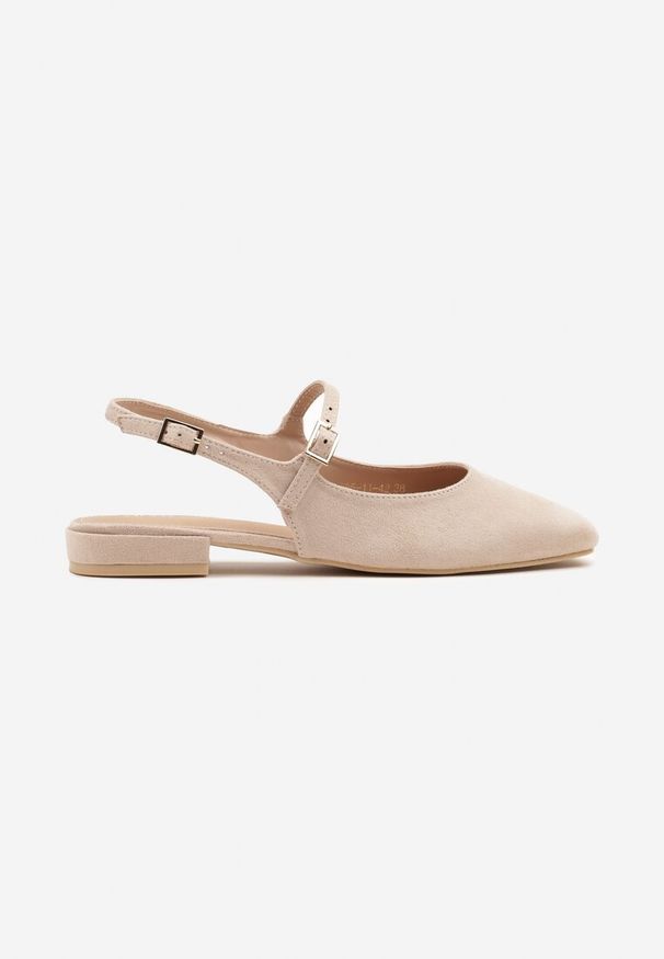Renee - Beżowe Sandały Slingback Vices z Wkładką ze Skóry Naturalnej Sovritia. Okazja: na co dzień, do pracy, na spotkanie biznesowe. Zapięcie: pasek. Kolor: beżowy. Materiał: skóra. Sezon: lato. Obcas: na płaskiej podeszwie. Styl: casual, elegancki, biznesowy, klasyczny